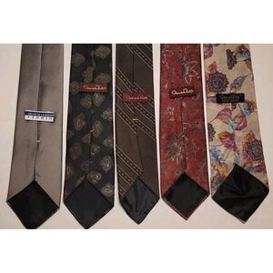 Oscar De‎ La Renta Men's Neck Tie Lot Of 5 Business Professional